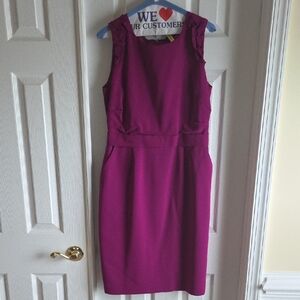 Elie Tahari Magenta Midi Dress